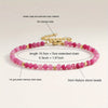 Faceted Bead Bracelet with Square Stainless Steel Spacers - Image 17