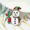Christmas Brooch Pin Snowman Santa Claus Boot Garland Jewelry Gift Christmas Decoration Brooches - Image 4