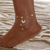 Stainless Steel Jewelry Summer Beach Style Seashells Stars Moon Charm Beading Anklets Chain For Women - Image 3