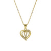 A-Z English Letter Initial Necklace Gold Plated Necklace Micro Setting Zircon Heart Necklace for Women - Image 26