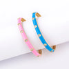 Zircon Cuff Bangles Bracelet for Women Cubic Zirconia Gold Plated Dripping Oil Beach Vacation Jewelry Party Gifts - Image 6