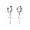1 Pair Crosses Star Geometric Vintage Stainless Steel Round Small Hoop Earrings for Man Woman Teens Gift Jewelry Y2k Accessories - Image 18