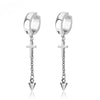 2pcs Stainless Steel Non Pierced Clip On Earrings for Men Women Magnetic Stud Earrings Punk Dangle Huggie Hoop Earrings Set - Image 18
