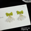 White Women's Dangle Earrings Blooming Flower Acrylic Enamel Butterfly Imitation Pearl Heart Hanging Earrings Elegant Brinc - Image 13