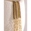 Chic Thin Stainless Steel Chain Colorful Cubic Zirconia Bracelet Bangle Gold Plated Jewelry Women - Image 3