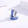 7Colors Cute Silver Square CZ Circles Small Loops Huggie Hoop Earrings For Women Jewelry Girls Aros Artes Orecchini - Image 3