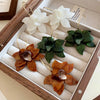 White Resin Flower Hoop Earrings For Women Metal C Shape Statement Earings Jewelry Accessories - Image 2