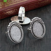 13x18mm 5pcs Antique Silver Plated And Bronze Plated Brass Oval Adjustable Ring Settings Blank/Base,Fit 13x18mm Glass Cabochons - Image 24