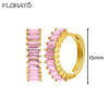 13mm Crystal Hoop Earrings for Women Silver Needle Zircon Huggie Small Earrings Hoop Piercing Jewelry Gifts - Image 49