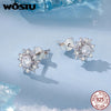 Silver Snowflake Jewelry Necklace Earrings Ring For Women, Sparkling Cubic Zirconia 3-Piece Gift Set for Women Xmas - Image 6