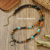 1PC Men's Retro Ethnic Style Africa Stone Necklace for Men Hippie Bohemia Long Beaded Necklace Man Tribal Jewelry Collar Hombre - Image 9