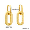 Cubic Chunky Heart Charms Dangling Earrings for Woman/Girls Stainless Steel Gold Plated Smooth Mental Drop Earring - Image 10