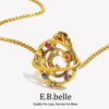 Colorful Rhinestone Moon Star Planet Necklace Stainless Steel Gold Plated Jewelry Girls - Image 1