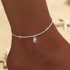 Dainty Chain Anklet with Cubic Zirconia Cross Pendant - Image 22