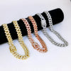 Men Cuban Link Iced Out Necklace 14MM width Rhinestones Chain Rapper CZ Cuban Chain Necklace Hip Hop Birthday Jewelry - Image 2