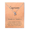 12 Zodiac Sign Necklaces With Cardboard Constellations Pendant Gold Color Chains Choker For Women Birthday Jewelry - Image 14