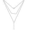 MinaMaMa Stainless Steel Chain Pentacle Star Round Coin Moon Bar Pendants Necklaces For Women Multi Layered Necklaces - Image 14