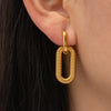 Stainless Steel Gold Color Geometric Square Hoop Earrings for Women Huggie Punk Hip-Hop Metal Round Circle Party Jewelry - Image 11
