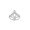 10/22-Piece Antique Silvery Lotus Charms Pendant Set for Handmade Jewelry Crafting (Necklaces/Bracelets/Earrings) - Image 8