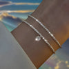 6Pcs Silver Rhinestone Bracelets for Women Girls Korean Sparkling Starry Sky Charm Bracelets Party Jewelry - Image 4
