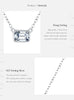 MODIAN 925 Sterling Silver Delicate Emerald Cut Rectangle CZ Pendant Necklace For Women Wedding Party Fine Jewelry Gift