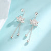 Silver Vintage Lotus Earrings Cute Sweet Irregular Earrings Jewelry Gift - Image 3