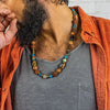1PC Men's ethnic boho tiger eye stone beaded necklace for men tribal bohemia wooden bodhi beads necklace man jewelry - Image 4