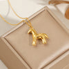 Double-Layer Chain Necklace with Geometric Pendant Options - Image 32