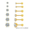 Stainless Steel Screw-Back Piercing Stud Set with 2 mm to 8 mm Details - Image 2
