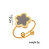 Gold Plated Stainless Steel Necklace Woman Five Leaf Petals Double Sided Necklaces for Women Pendant Flower Clover Jewelry - Image 26