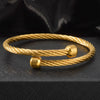 Stainless Steel Gold Color Wire Knot Bracelet Hip Hop Women Men Open Cuff Bangle Pulseira Bileklik Jewelry Gifts - Image 21