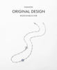 MODIAN Simple Cross Beads Necklace Real 925 Sterling Silver Blue Zirconia Eye Link Chain Necklaces For Women Party Fine Jewelry