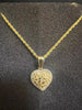 Gold Rope Chain Necklace Nugget Heart Pendant - Image 30