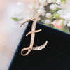 Women Rhinestone Brooch A-Z English Letter Gold Color Metal Pins Crystal Alphabet Jewelry Shirt Clothes Accessories Gift - Image 23