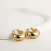 Punk Gold Plated Stainless Steel C Shape Croissant Chunky Hoop Earrings for Women Twisted Polished Circle Huggie Ear Jewelry - Image 5