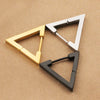 1 Pair Punk Stainless Steel Triangle Earrings Women Men Ear Piercing Geometric Stud Earrings Push-Back Clip Unisex Party Jewelry - Image 3
