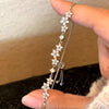 Shining Micro-inlaid Zircon Cherry Blossoms Flower-shaped Adjustable Pull Bracelet for Women Sweet Jewelry Gift - Image 6