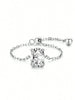Silver Round Oval Water Drop Shape Zircon Chain Adjustable Ring For Women Anniversary Hight Quality Jewelry - Image 9