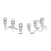 Silver Shining Zircon Earring Sparkling Simple Bow Irregular Curve Hoop Earring Jewelry Gifts for Women Men - Image 20