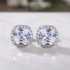 Ne'w Bright White/Yellow/Pink CZ Stud Earrings for Women Contracted Jewelry Wedding Engagement - Image 27
