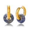 Stone Drop Earrings for Women Stainless Steel Gold Color Opal Round Earrings Wedding Christmas Jewerly Gift - Image 14