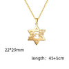 Am Yisrael Chai Necklace Stainless Steel Star of David Necklace Jewish Faith Hexagram Necklace Gift for Women Men Hanukkah Gift - Image 7