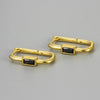 Vintage Green Square Zircon Ear Buckle Hoop Earrings For Women French Jewelry Gift Party женские - Image 3