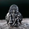 EW Vintage Ring Lucifer Satan Signet Ring for Men with Anubis Stainless Steel Punk Jewelry Gift - Image 3