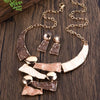 1 Pair Earrings 1 Necklace Bohemia Women Simple Geometric Jewelry Sets Vintage Elegant Banquet Dress Accessories Gift - Image 1