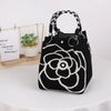 Geometric Mini Tote Bag Women Black Ivory Graphic Handbag Ring Handle Compact Daily Purse for Korean Style Outfits - Image 7