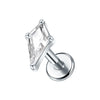 1PC Titanium 16G Square &Round CZ Labret Medusa Monroe Piercing Helix Cartilage Conch Tragus Lobe Stud Earring Jewelry - Image 30