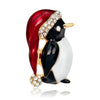 Christmas rhinestone cartoon animal brooch Christmas tree sleigh stars bells deer boots apple penguin wreath bird pin - Image 19
