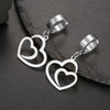 Double Love Heart Drop Earrings for Women Stainless Steel Gold Color Wedding Earrings Jewelry Pretty Gift - Image 5