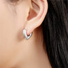 Silver Star Moon Heart Shape Earrings Jewelry Versatile Hoop Earrings For Women Jewelry Birthday Party Gifts - Image 4